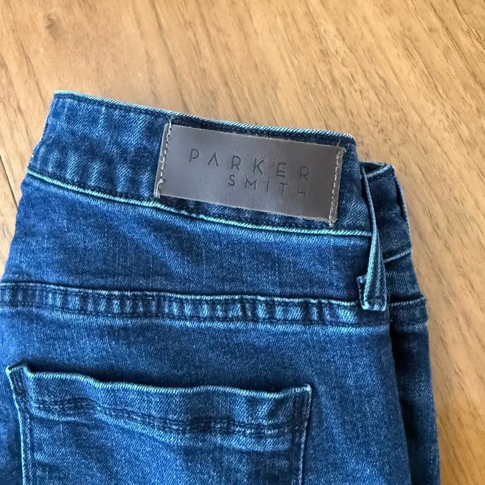 Parker Smith Crop Straight Jeans Size 2 26 Medium Wash Stretch Denim